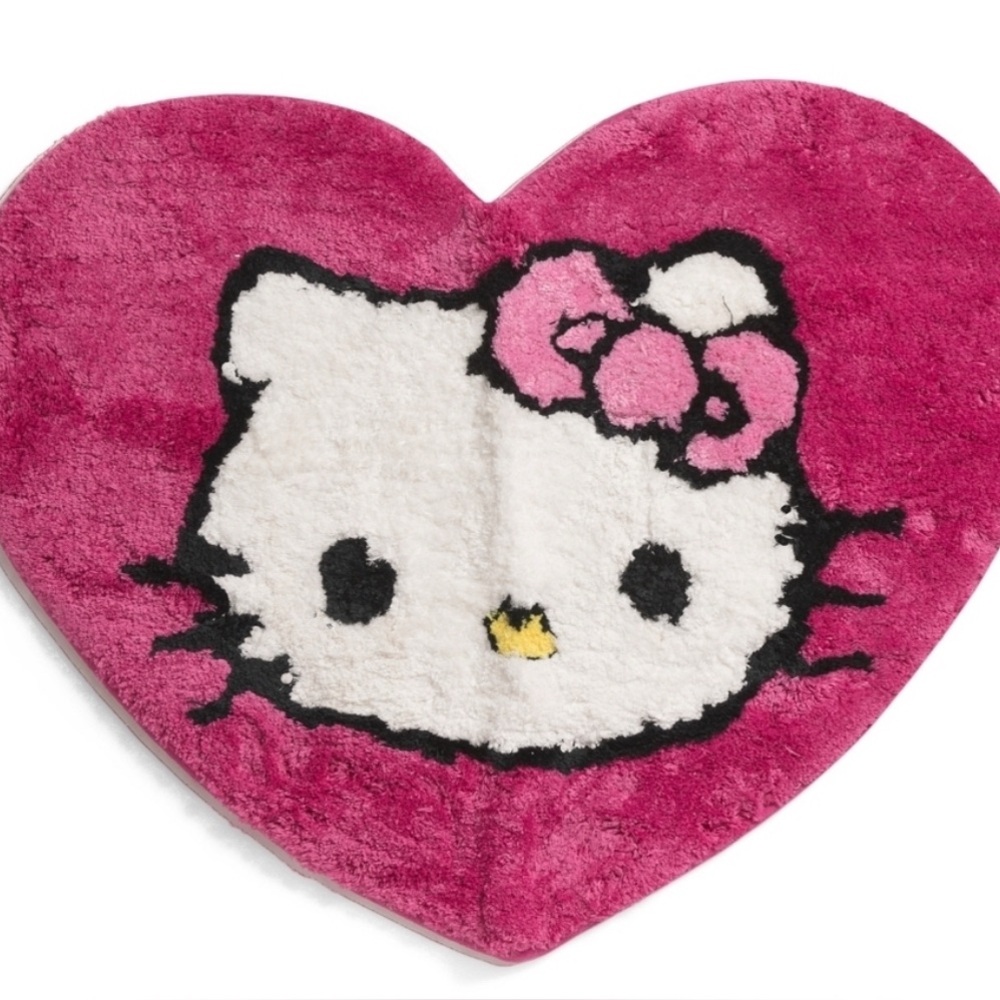 Hello Kitty Fuchsia Heart Bath Mat